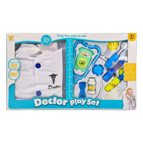 Детский игровой набор Доктор с халатом 9901-18, 2 вида (Белый)