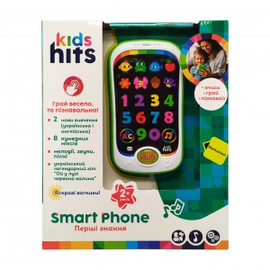 Детский музыкальный телефон "Kids Hits" Bambi KH03-002 на украинском языке (Белый)