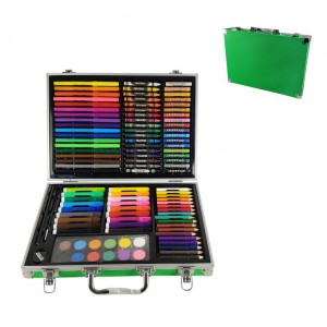 Детский набор для творчества и рисования MK 2454 в чемодане (Зелёный)