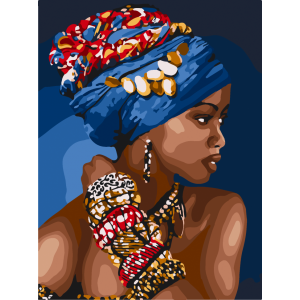 Картина по номерам "African woman" 10369-NN 30х40 см