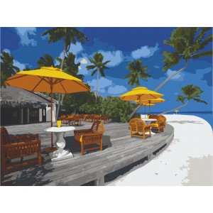 Картина по номерам. Art Craft "Жемчужный пляж. Бора-Бора" 40х50 см 10561-AC