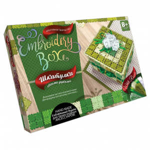 Комплект для создания шкатулки "Шкатулка. Embroidery Box" EMB-01 (Зеленый)