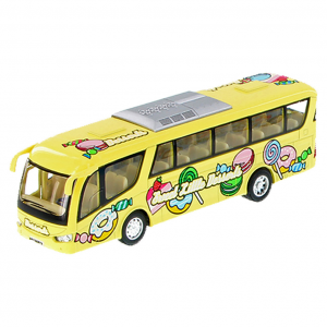 Машинка металлическая инерционная Автобус DESSERT Kinsmart KS7103W  1:65 (Желтый)