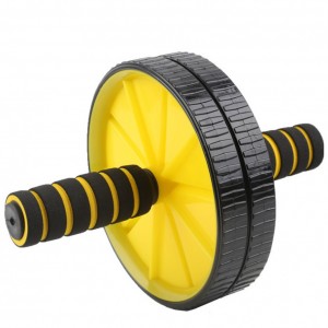 Тренажер MS 0871-1 колесо для мышц пресса, 29 см. (Жёлтый)