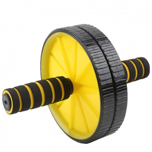 Тренажер MS 0871-1 колесо для мышц пресса, 29 см. (Жёлтый)