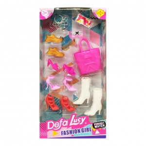 Аксесуари для ляльки DEFA Bambi 8431, 3 види (Сумочка-Взуття)