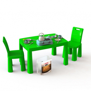 Игровой набор Кухня детская DOLONI-TOYS 04670/1 (34 предмета, стол + 2 стульчика) (04670/2)