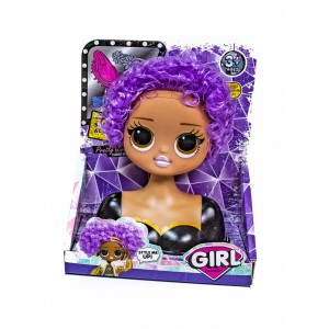Игрушечная кукла для причесок и мейкапа LOL LK1071, 4 вида (Фиолетовые волосы)