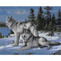 Картина по номерам "Волки-защитники" Brushme BS51412 40х50 см