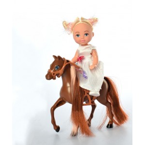 Кукла типа Барби малышка на пони DEFA 8410 3 вида (Коричневый)