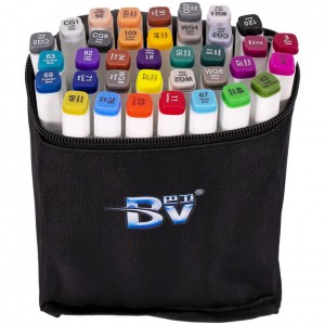 Набір скетч-маркерів 36 кольорів BV800-36 у сумці