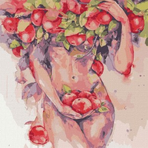 Картина по номерам "Яблочное искушение" ©lesya_nedzelska_art Идейка KHO4989 40х40 см