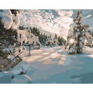 Картина за номерами "Зимовий ранок" Art Craft 10586-AC 40х50 см