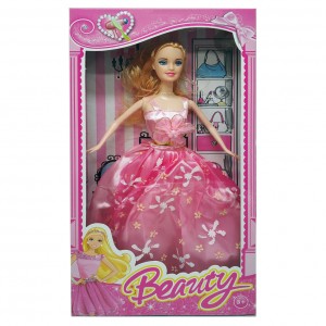 Кукла типа Барби 1219-5-1 в бальном платье (Розовый)