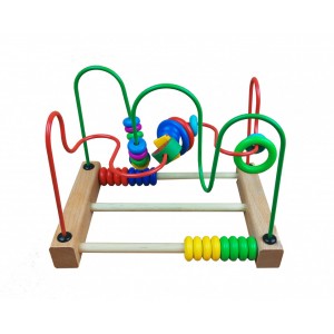 Развивающая игрушка каталка с лабиринтом MD 1241 деревянная (1241-3)