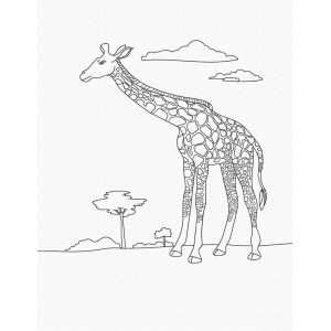 Роспись на холсте. Art Craft "Жираф" 25х30 см 15522-AC