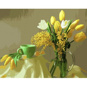 Картина по номерам. Brushme "Желтые тюльпаны" GX9245, 40х50 см