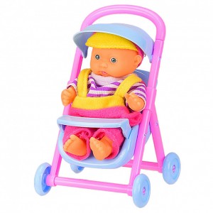 Кукла пупс YD222 в наборе с коляской или кроваткой (YD222-3)