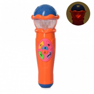 Музыкальная игрушка "Микрофон" 7043RU 6 мелодий (Оранжевый)