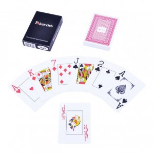 Пластиковые карты покер PlayGame Poker Club IG-6010,  54 шт. (Красный)