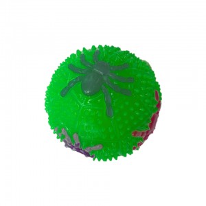 Гумовий М'яч стрибун "Павук" Bambi C50340 зі світлом (Зелений)