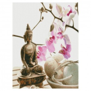 Алмазна мозаїка "Розслаблення з Буддою" Strateg HA0010 50х60 см