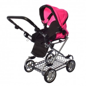 Детская коляска для кукол 9346W прогулочная (Розовая)