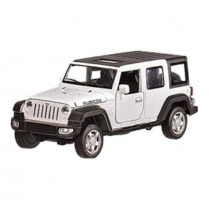 Детская машинка металлическая Jeep Wrangler Rubicon АВТОПРОМ 6616 масштаб 1:32 (Белый)