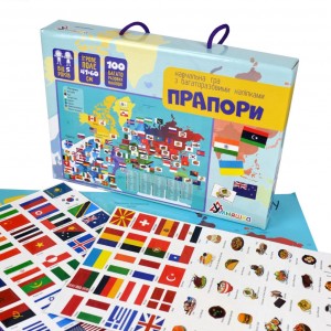 Игра с многоразовыми наклейками "Флаги" Умняшка KP-011