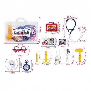 Игрушечный набор врача 8807A-5, шприц, стетоскоп, очки, аксессуары