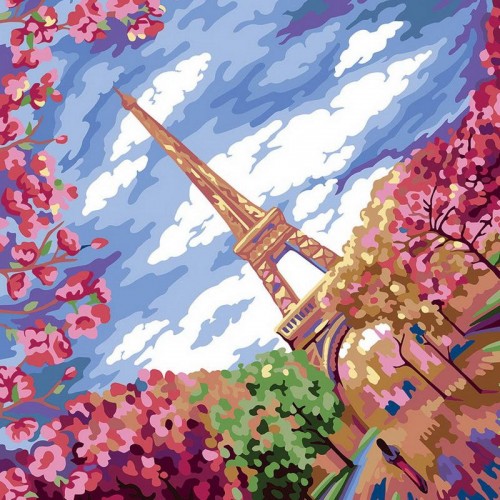 Картина за номерами. "Весна в Парижі" 40 * 40см KpNe-02-02