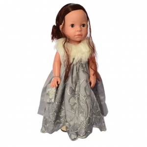 Кукла для девочек в платье M 5413-16-2 интерактивная (Silver)