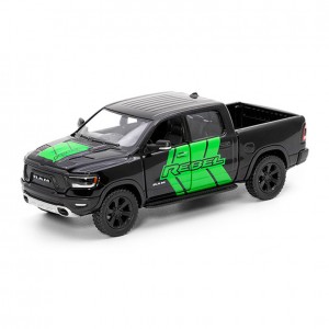 Машинка металлическая инерционная 2019 Dodge RAM 1500 Kinsmart KT5413WF  1:46 (Черный)