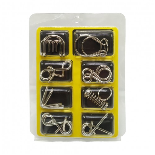 Набор металлических головоломок  2088F-G, 8 шт  (Желтый)