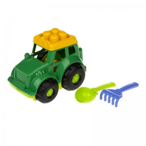 Песочный набор Трактор "Кузнечик" №1 Colorplast 0206 (Зеленый)