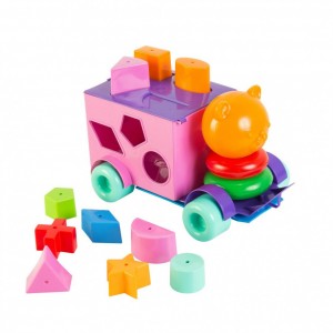 Развивающая игрушка сортер "Тигренок" 39177, 21 элемент (Розовый)